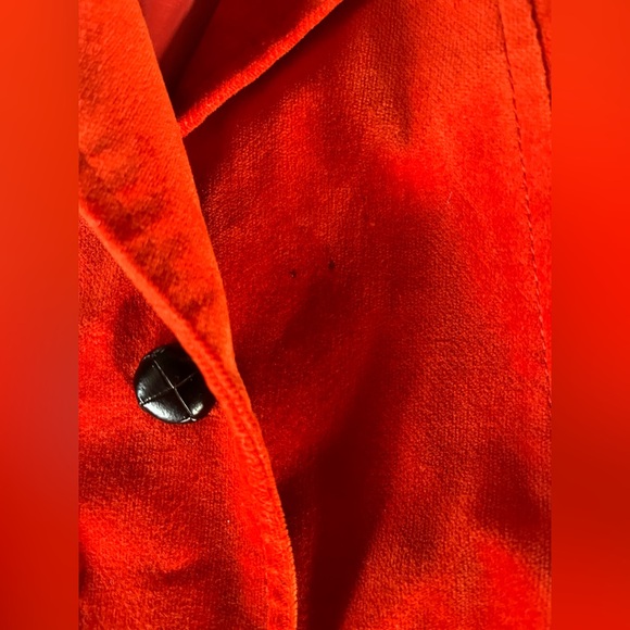 Women’s Talbots Blazer Burnt Orange Velvet Lined Jacket with Leather Buttons 6P - Picture 4 of 10